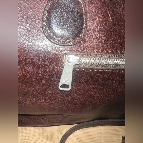 Patricia Nash genuine hair-on hide cowhide and leather shoulder bag - Picture 6 of 15